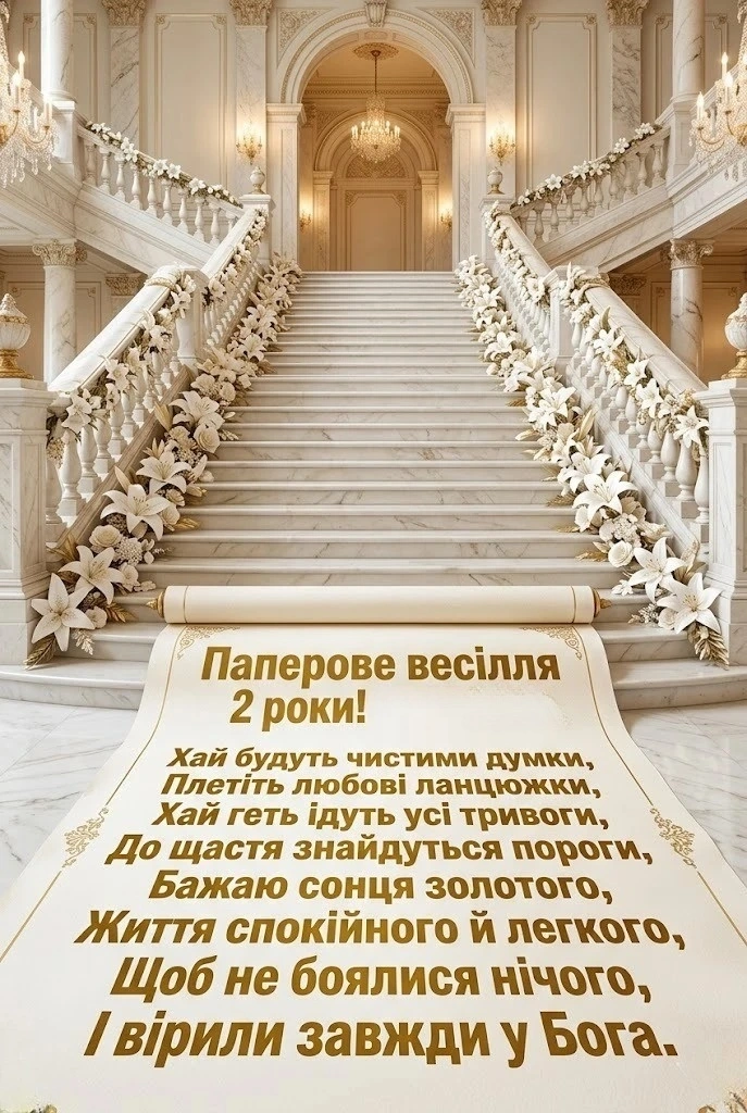 Паперове весілля: як привітати пару з другою річницею шлюбу