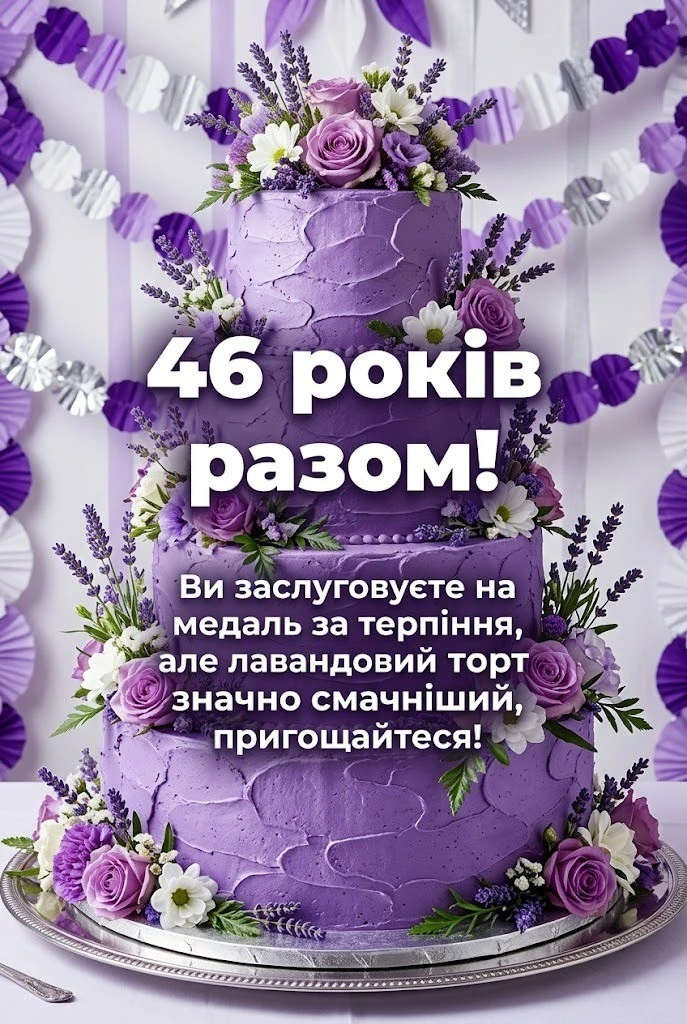 Лавандова річниця: збірка найкращих привітань до 46-річчя шлюбу