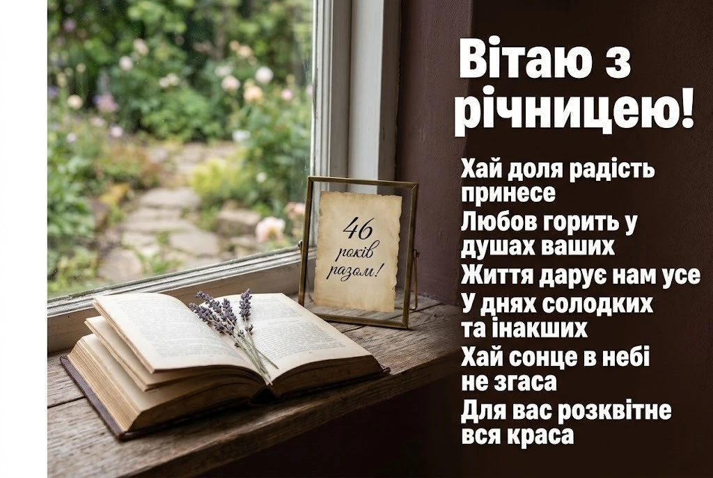 Лавандова річниця: збірка найкращих привітань до 46-річчя шлюбу