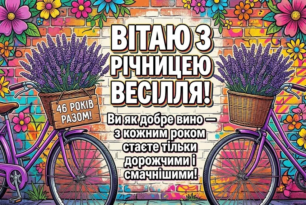 Лавандова річниця: збірка найкращих привітань до 46-річчя шлюбу