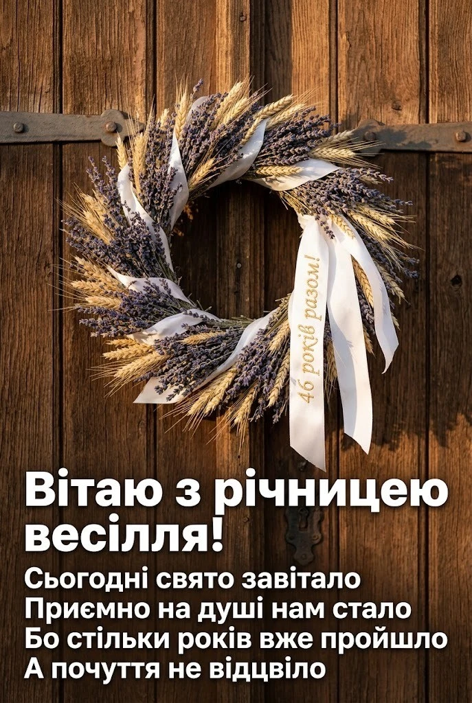 Лавандова річниця: збірка найкращих привітань до 46-річчя шлюбу