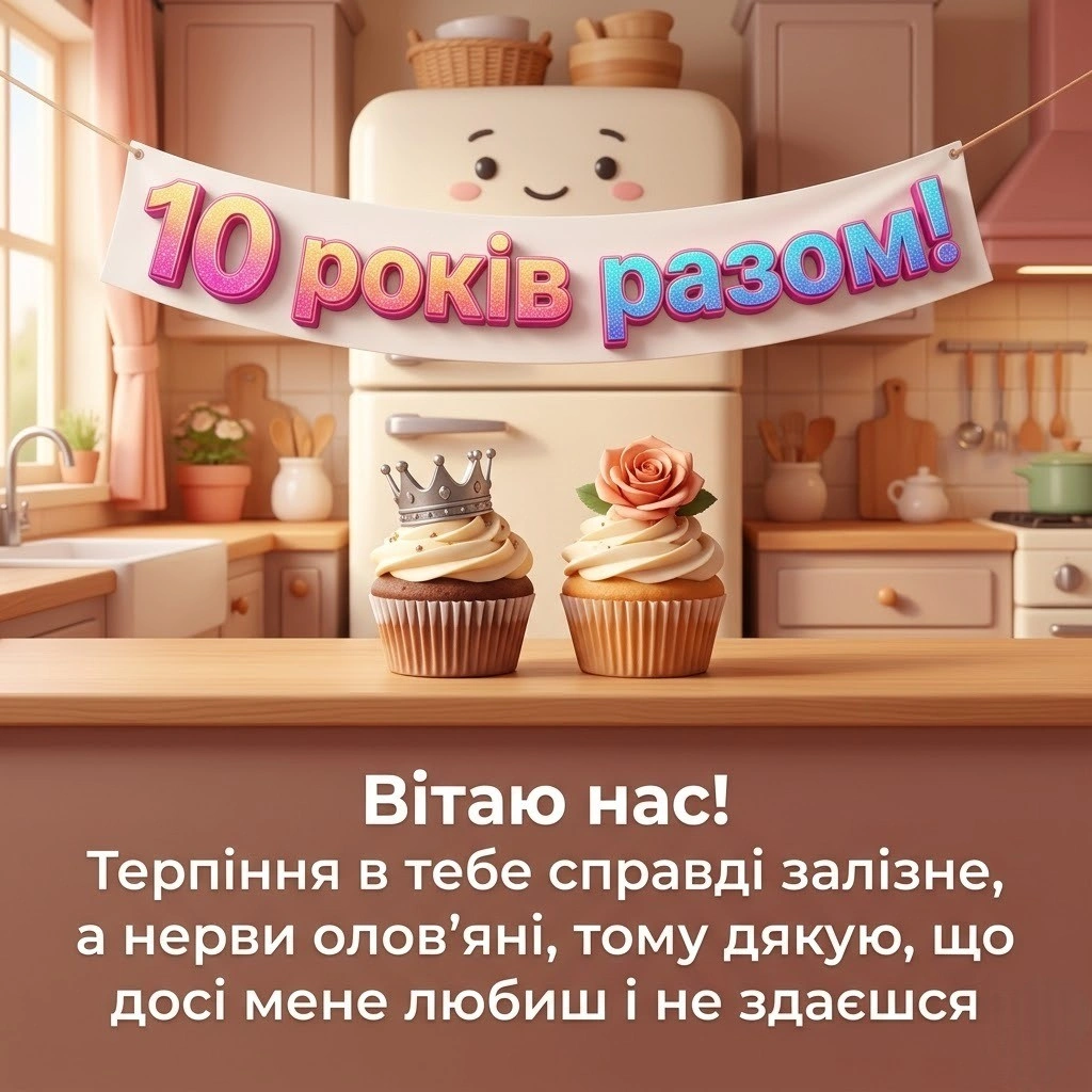 10 років разом: найтепліші привітання з олов’яним весіллям своїми словами