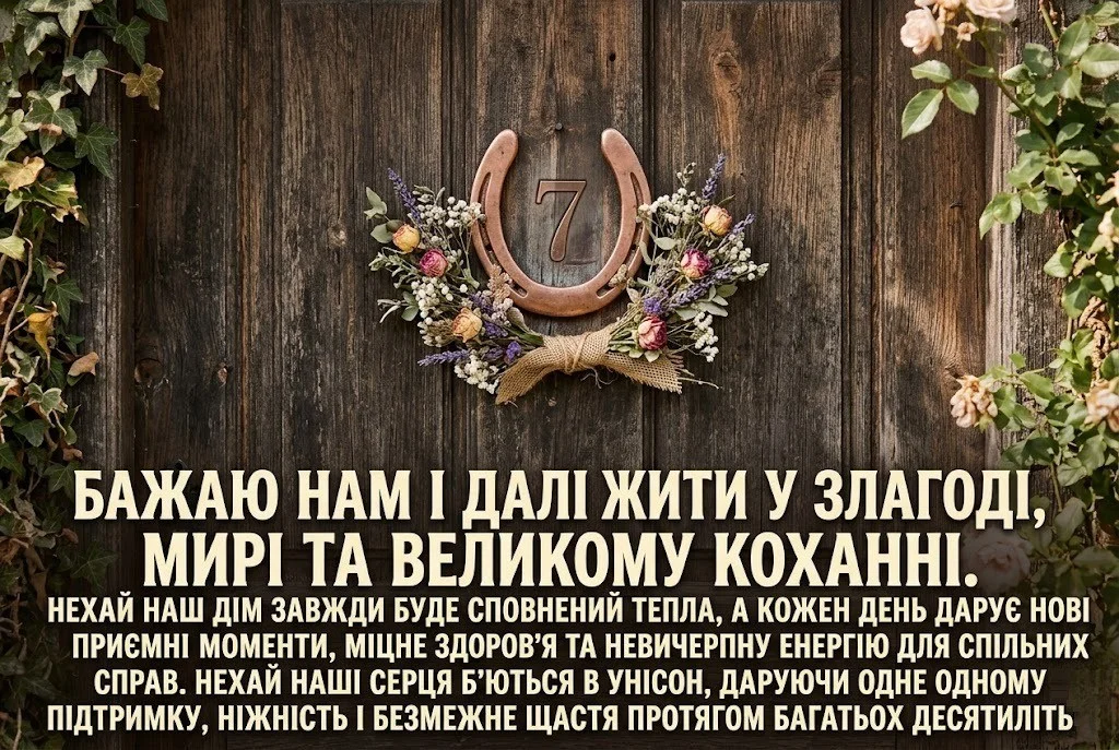 Мідне весілля: щирі привітання з 7-ю річницею шлюбу