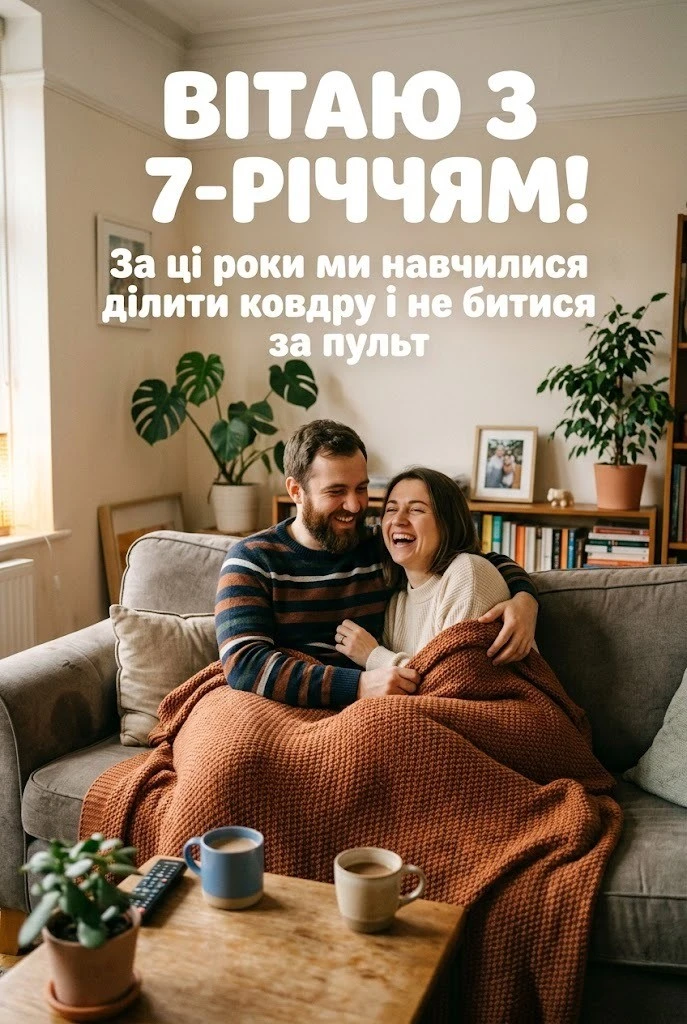 Мідне весілля: щирі привітання з 7-ю річницею шлюбу