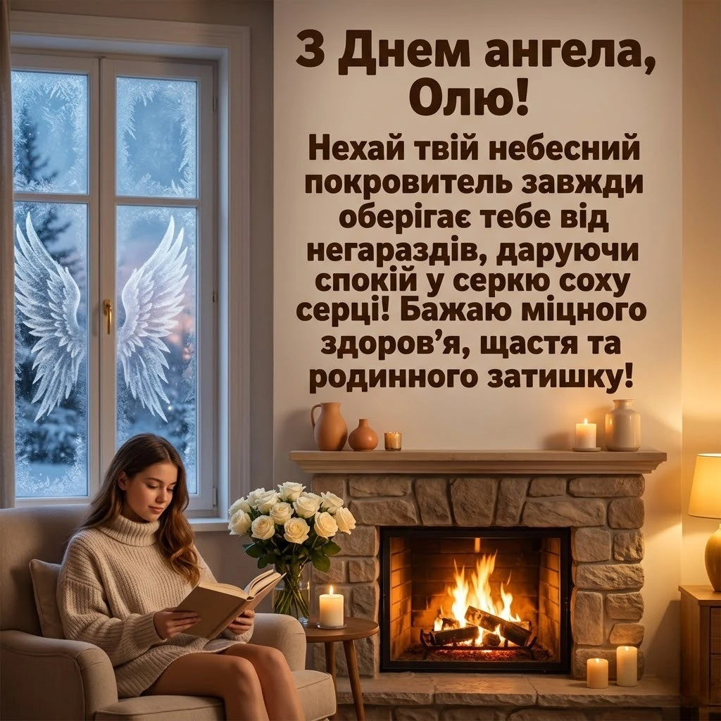 Олю, зі святом! Картинка з днем ангела та душевні побажання