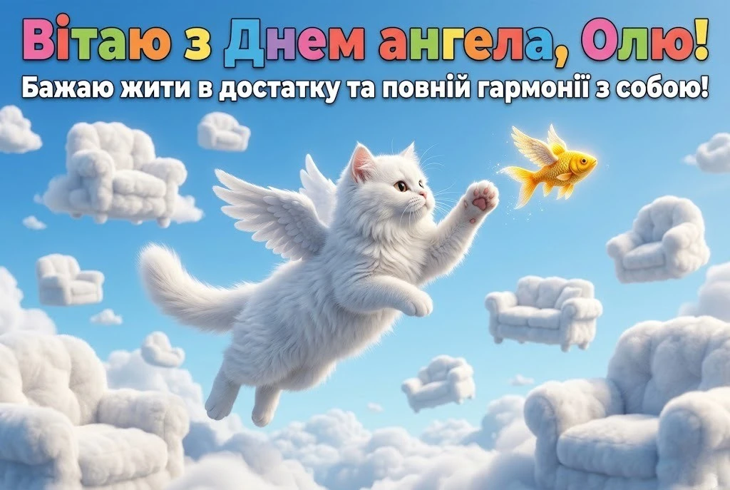 Олю, зі святом! Картинка з днем ангела та душевні побажання
