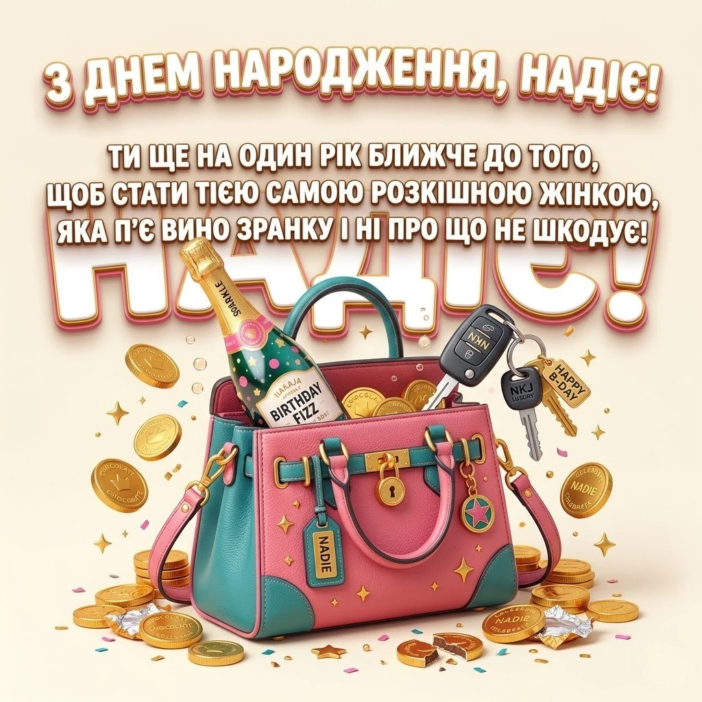 Надія, з днем народження! Універсальні картинки для подруги, коханої та колеги