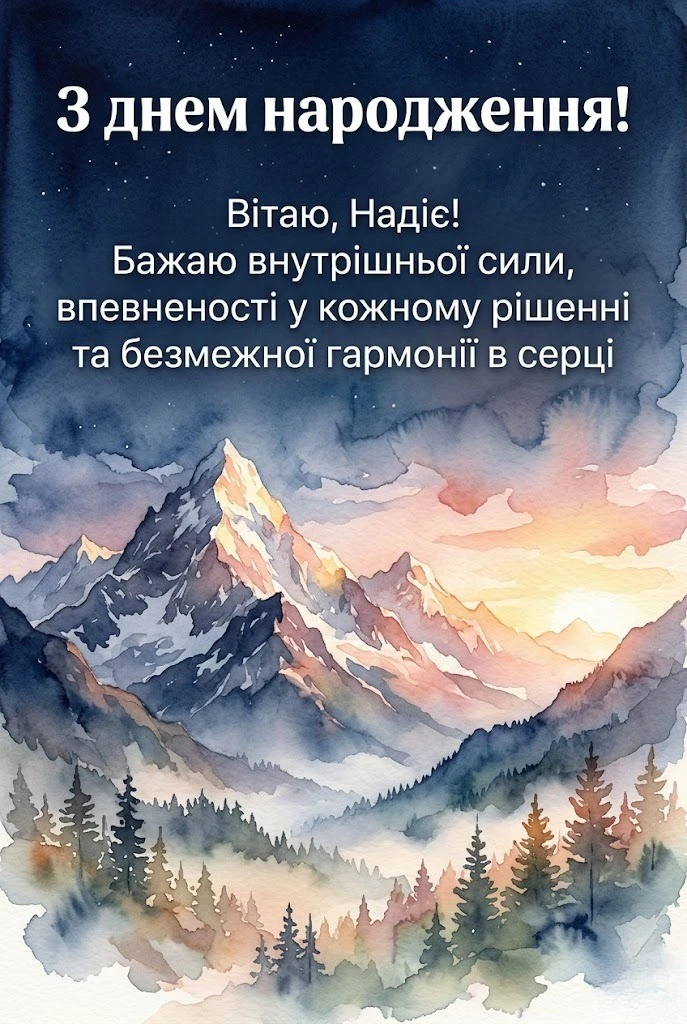 Надія, з днем народження! Універсальні картинки для подруги, коханої та колеги