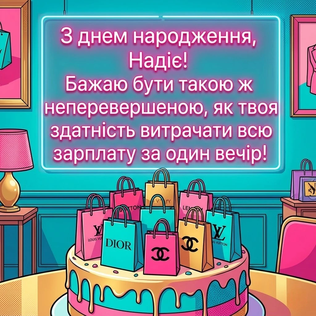 Надія, з днем народження! Універсальні картинки для подруги, коханої та колеги