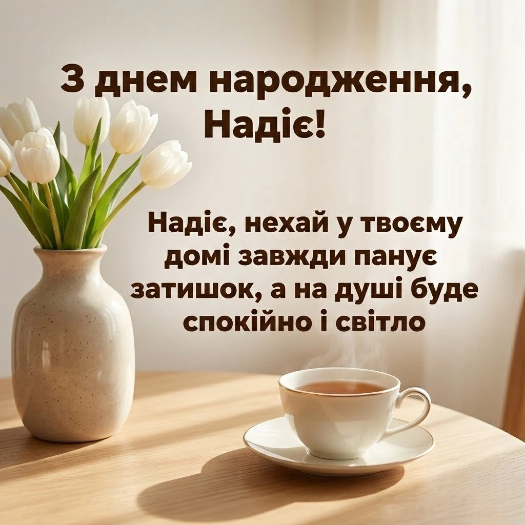 Надія, з днем народження! Універсальні картинки для подруги, коханої та колеги