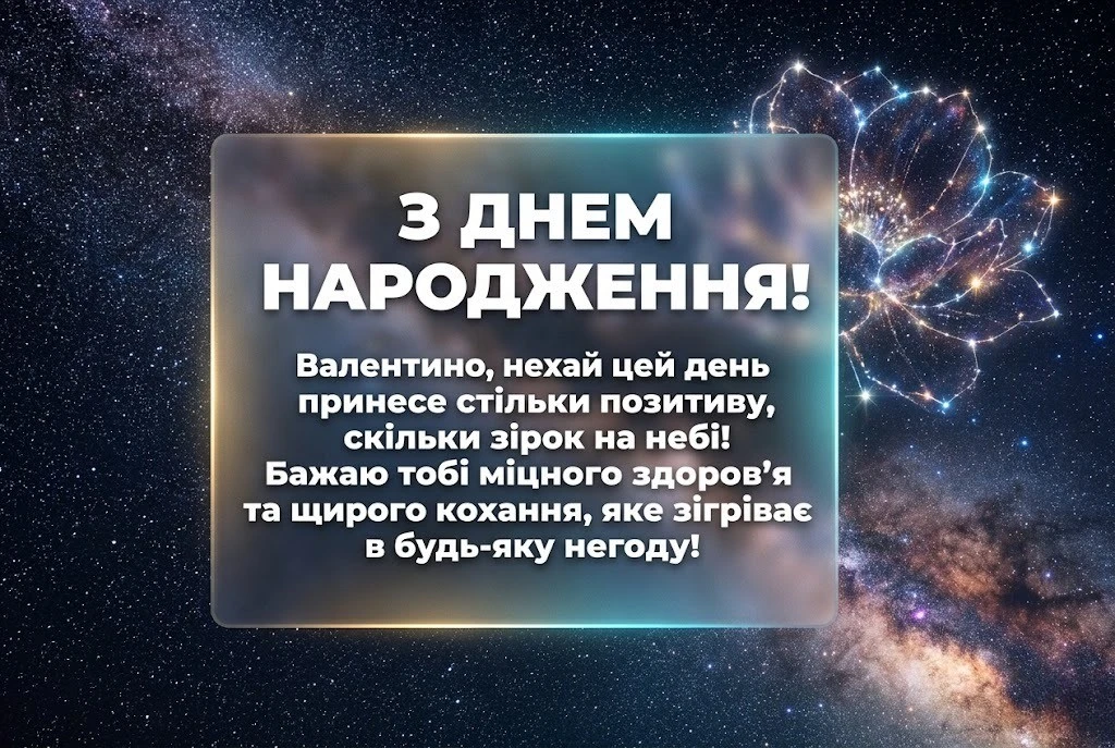 Слова тепла та любові для Валентини у день її народження