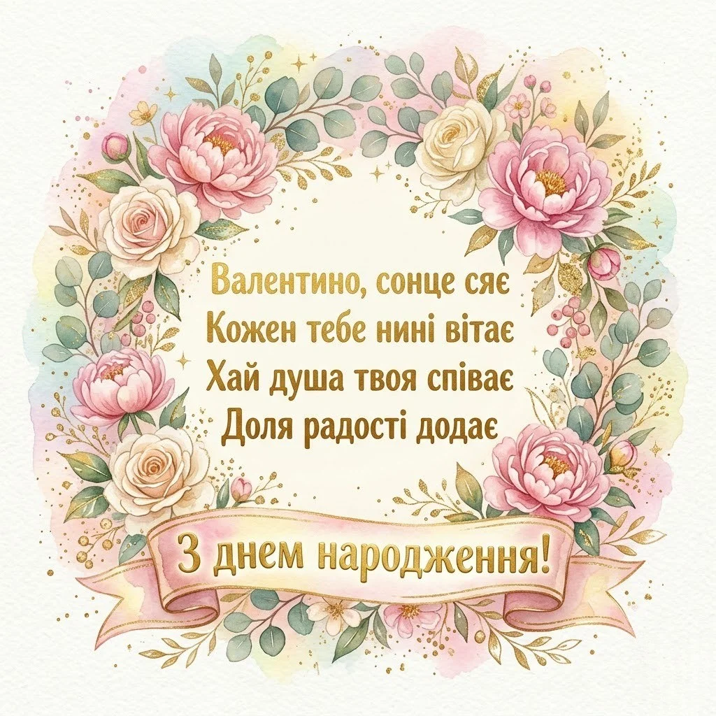 Слова тепла та любові для Валентини у день її народження
