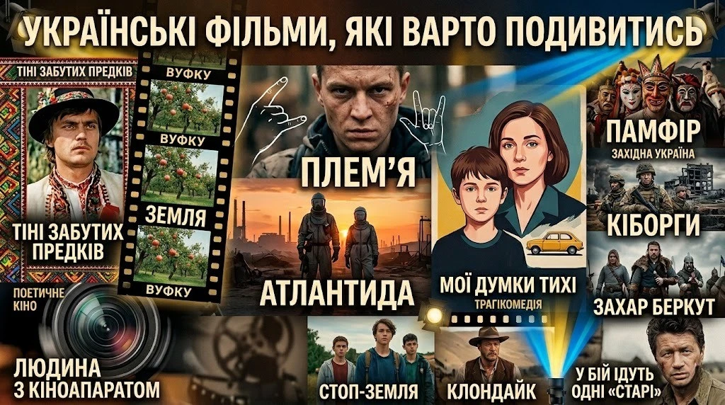 Топ-20 українських фільмів, які варто подивитись: від Параджанова до оскарівського документального кіно