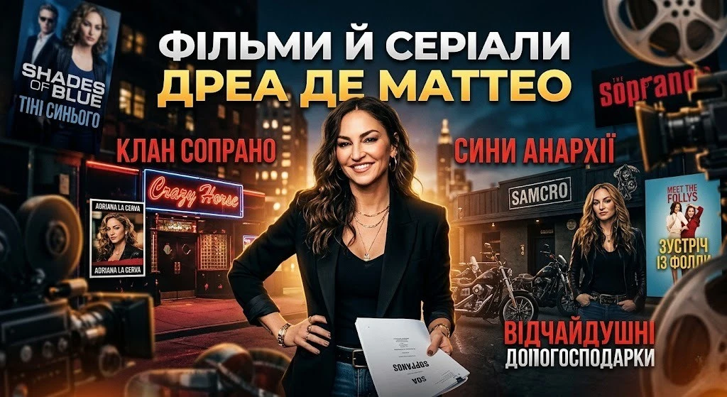 Від Адріани до Венді: фільми й серіали Дреа де Маттео