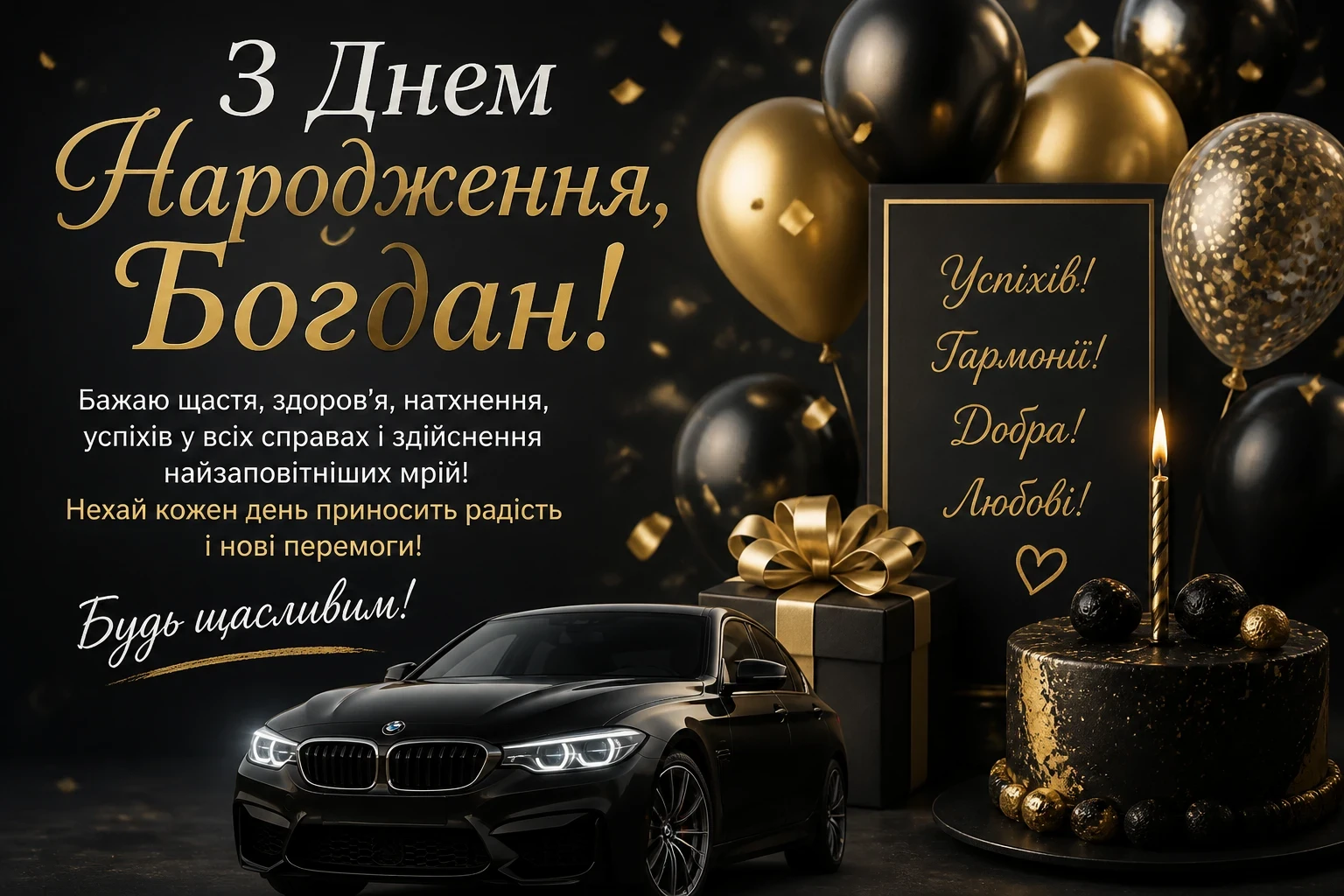 Картинки з днем народження для Богдана