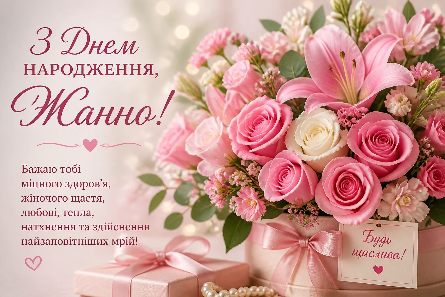 Картинки з днем народження для Жанни