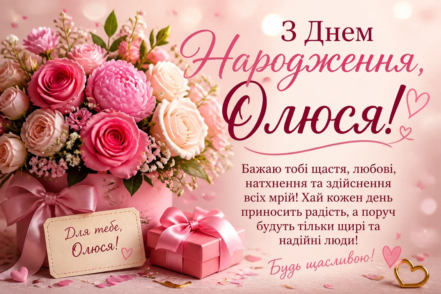 З днем народження для Олюсі