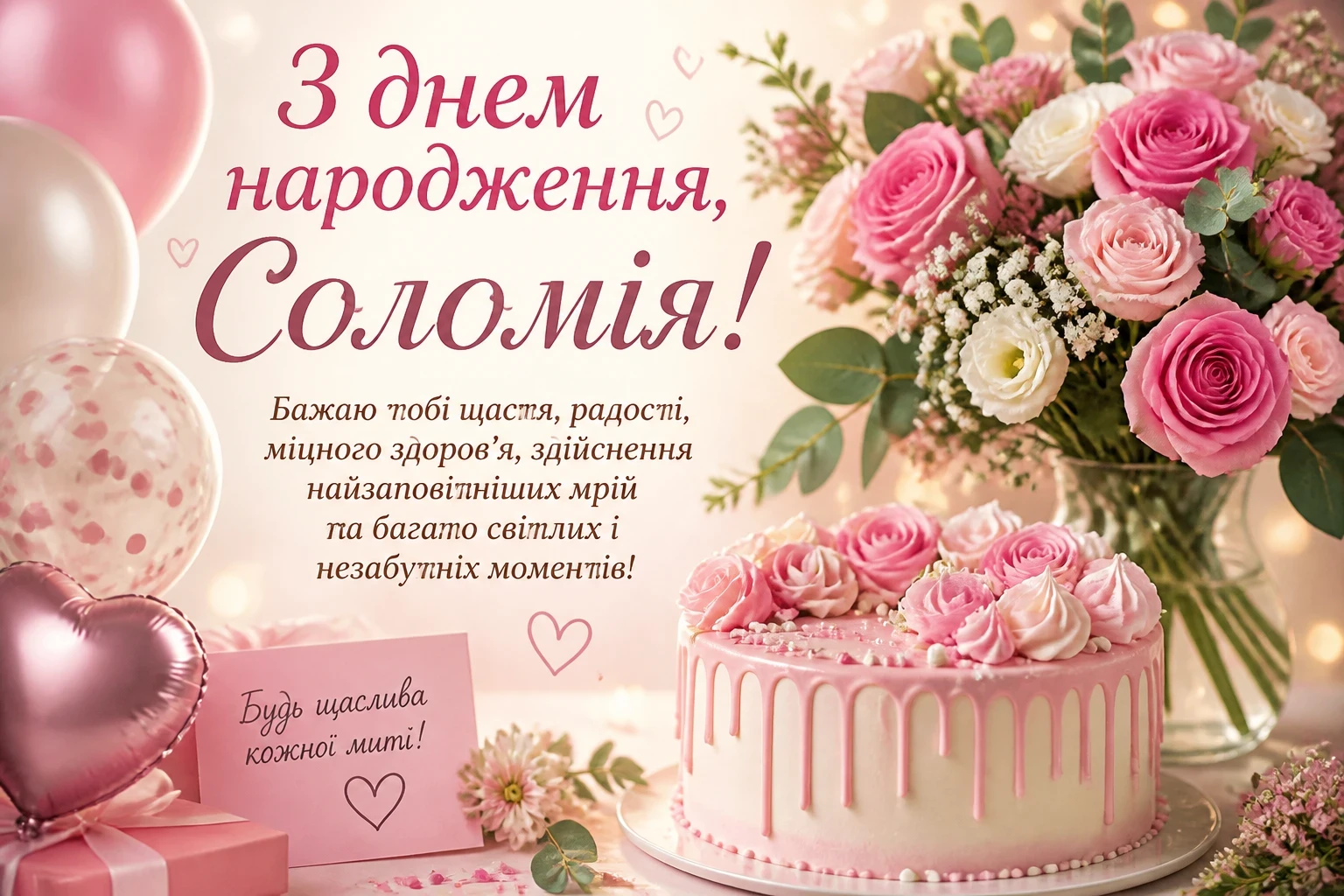 Картинки з днем народження для Соломії