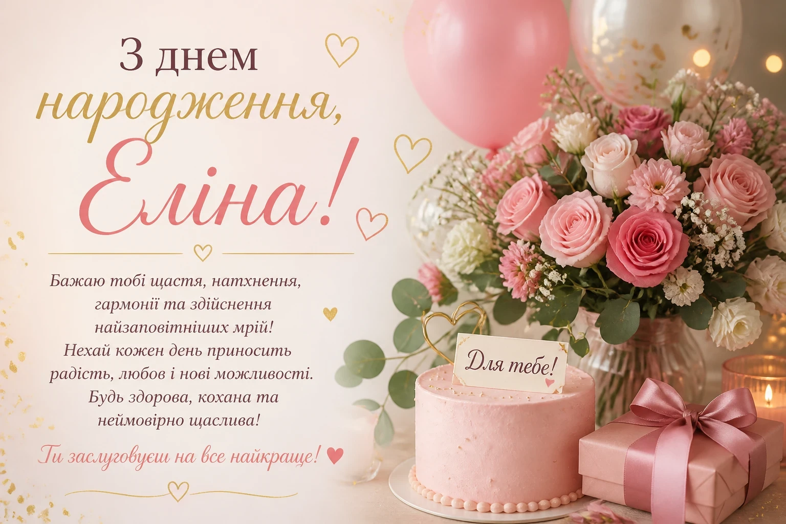 З днем народження для Еліни