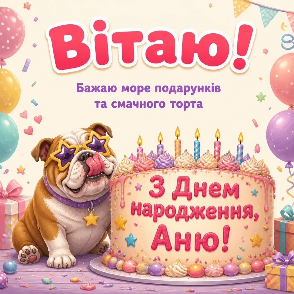 з днем народження, аня вірш