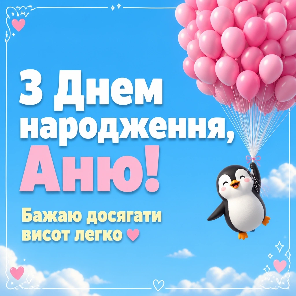 з днем народження, аня вірш