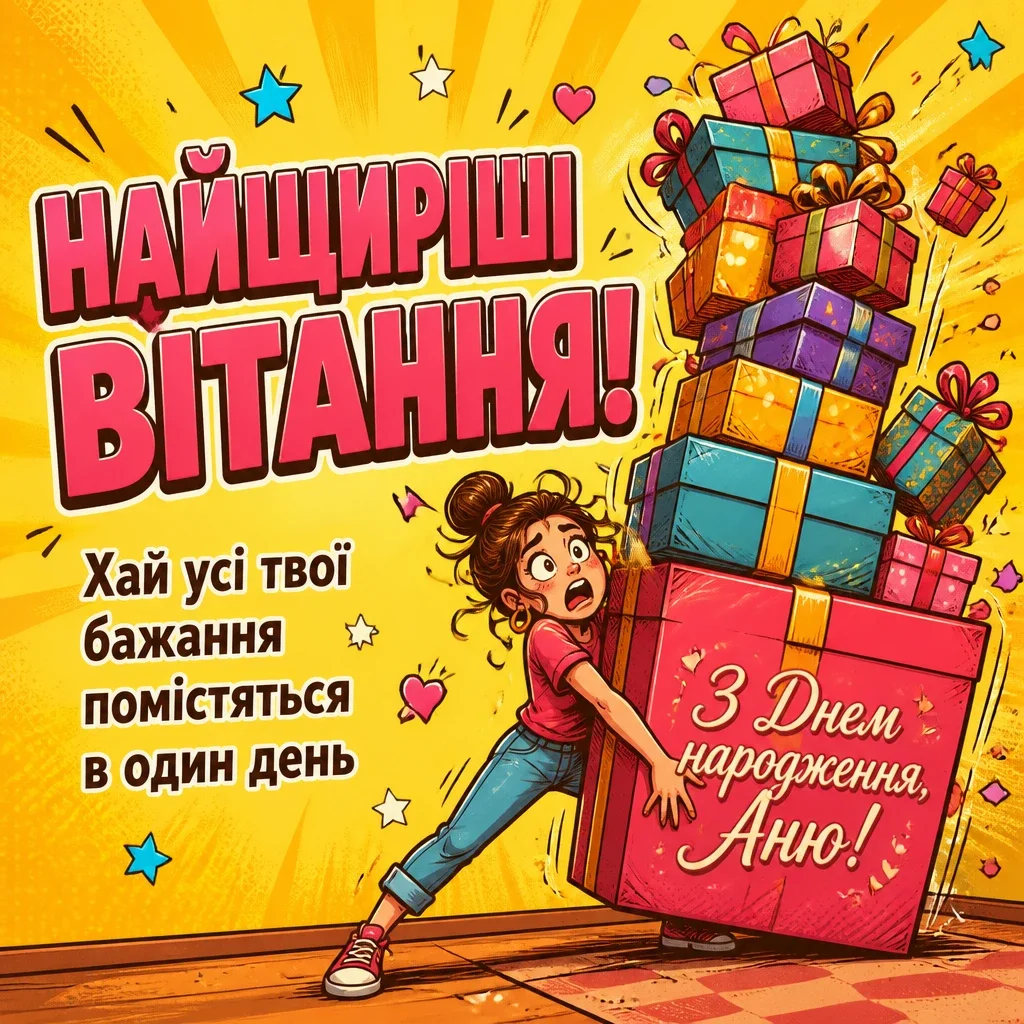 з днем народження, аня вірш