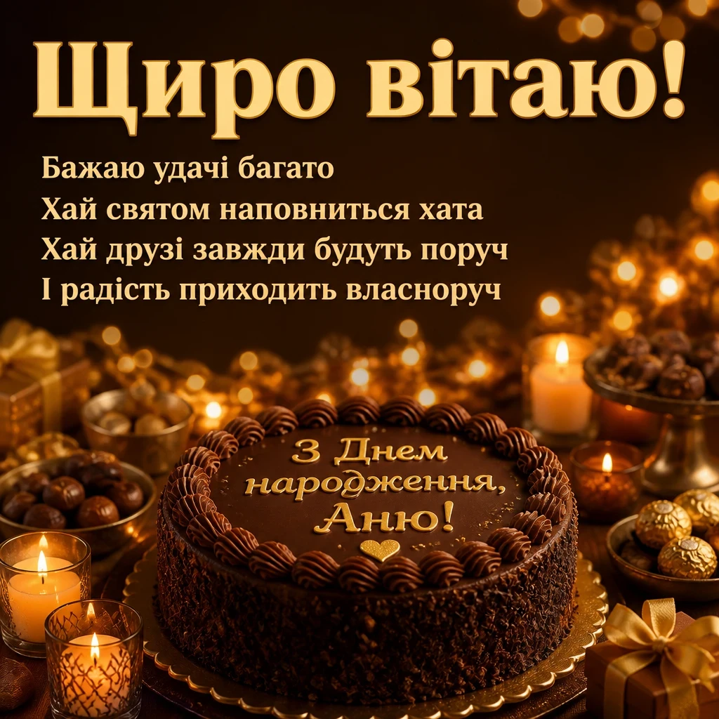 з днем народження, аня вірш