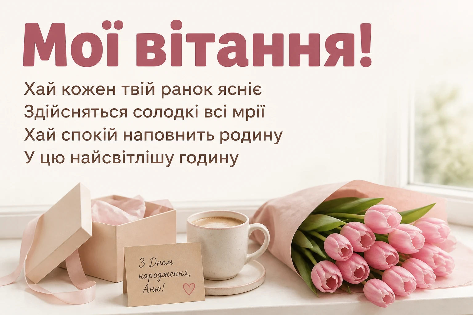 з днем народження, аня вірш