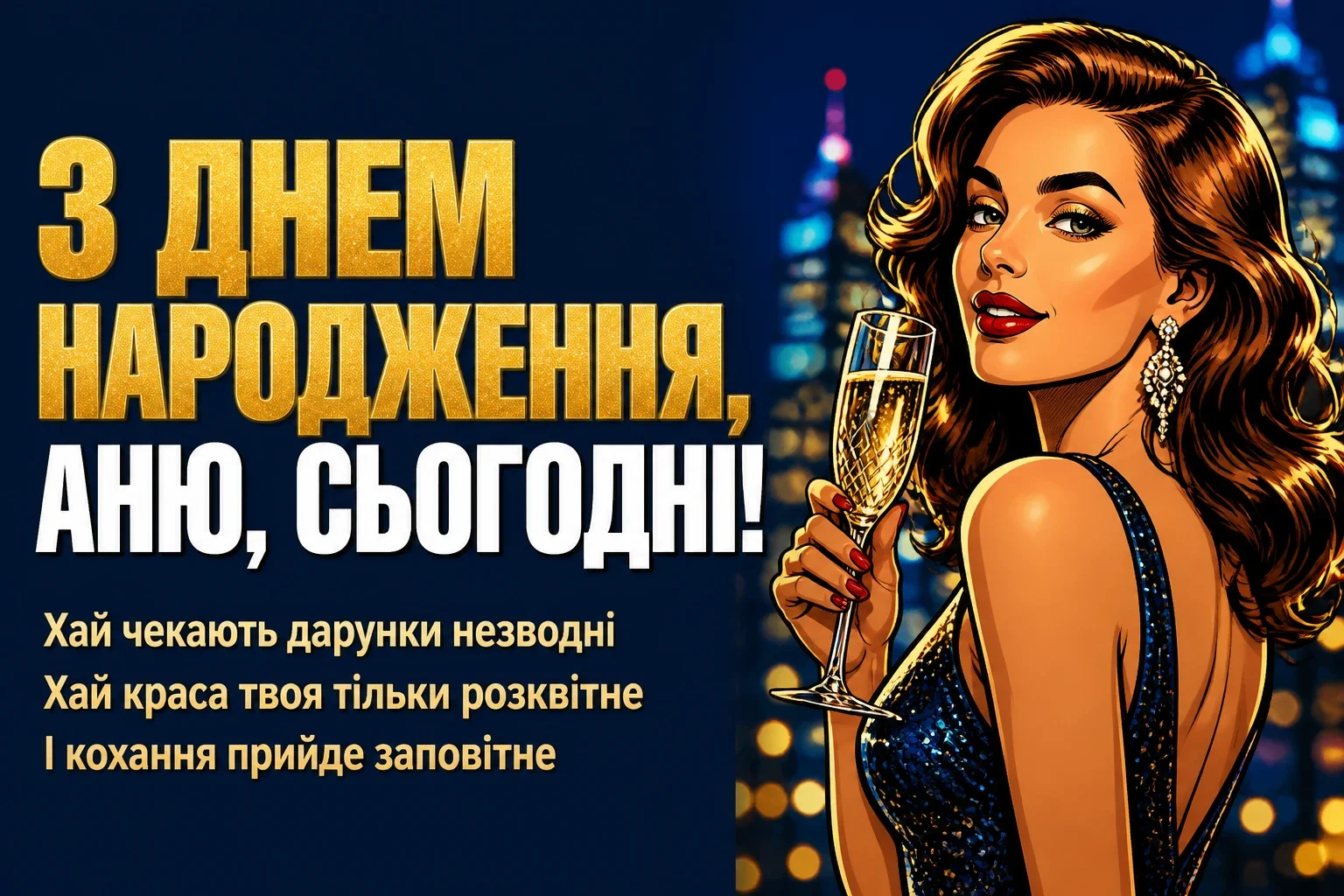 з днем народження, аня вірш