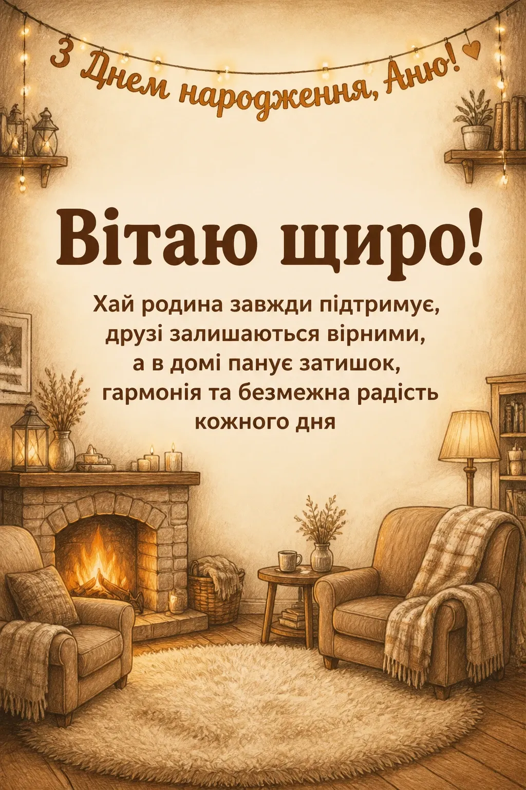 з днем народження, аня вірш