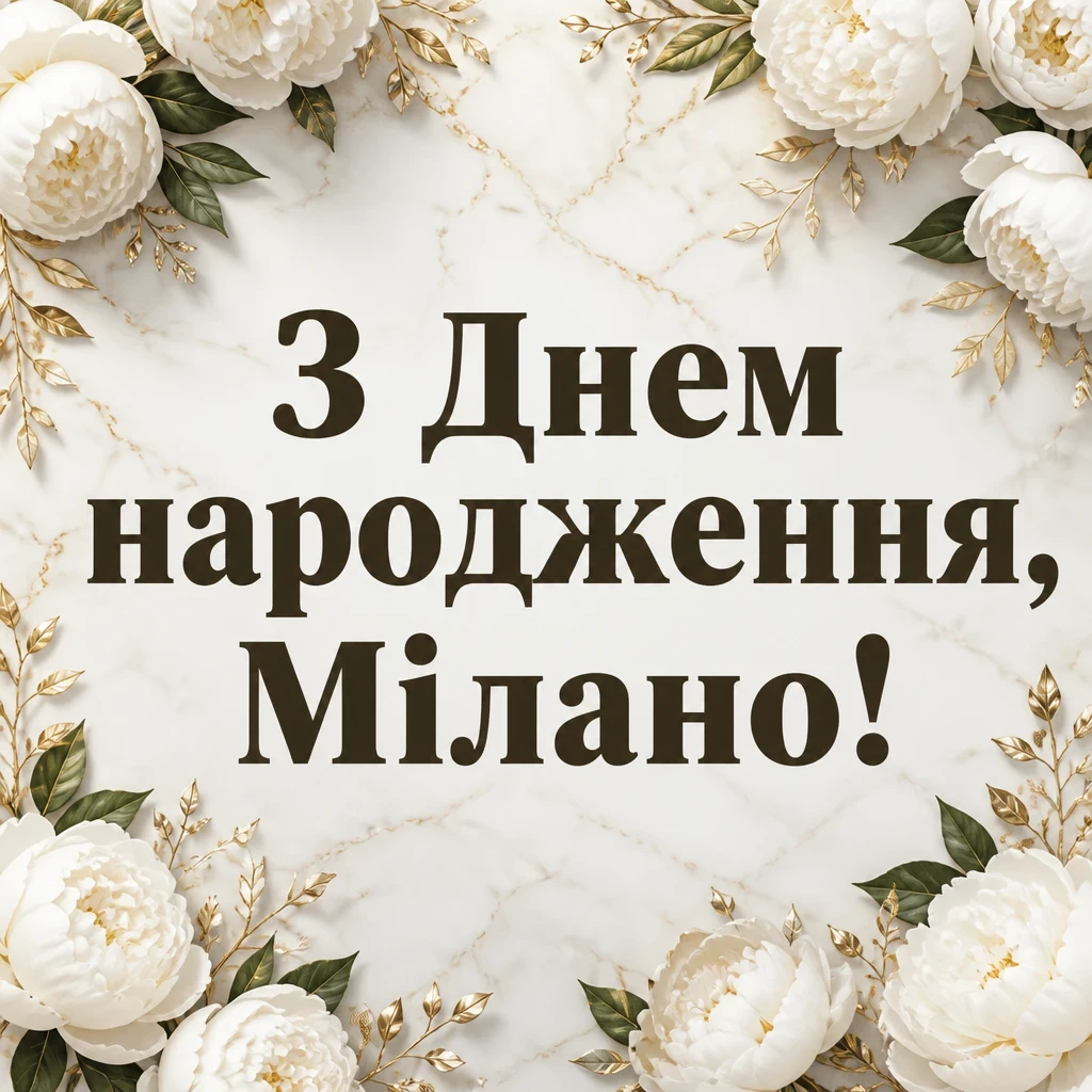 з днем народження мілана картинки