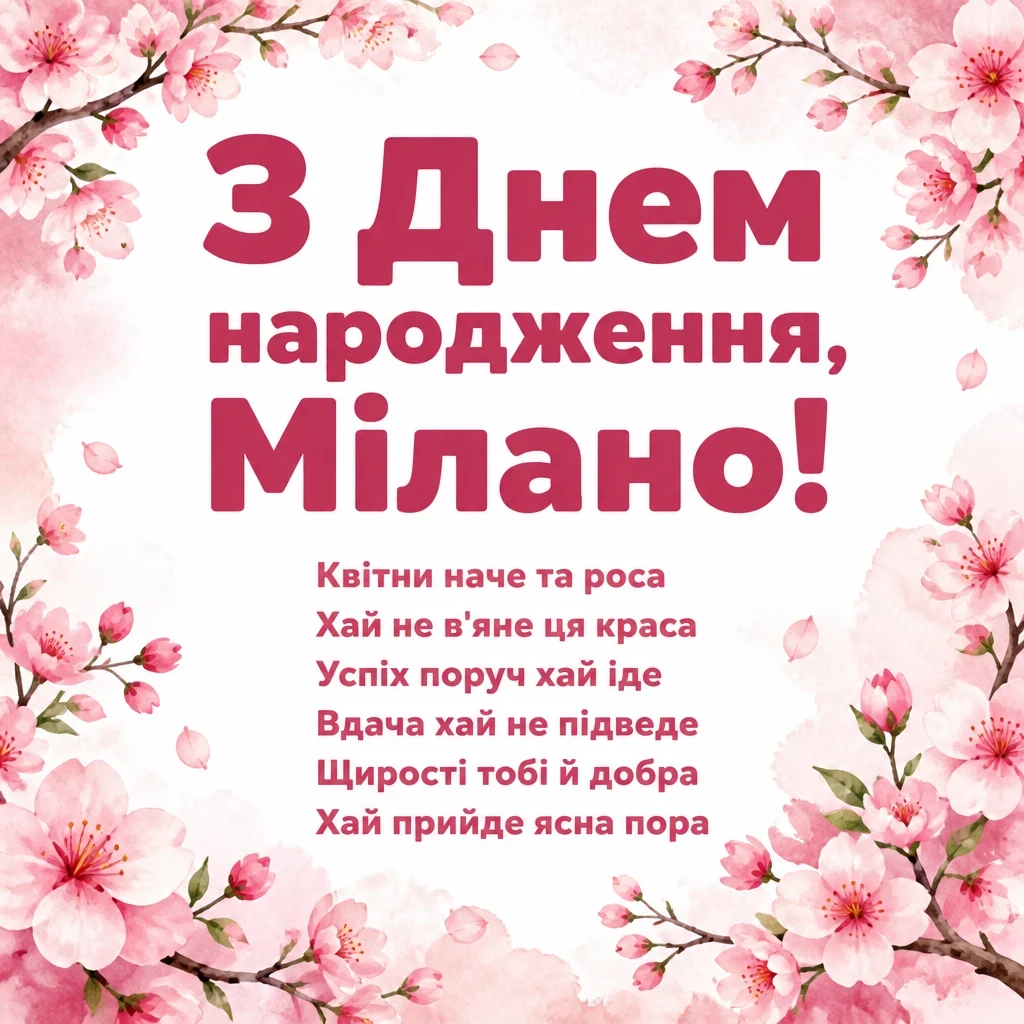 з днем народження мілана картинки