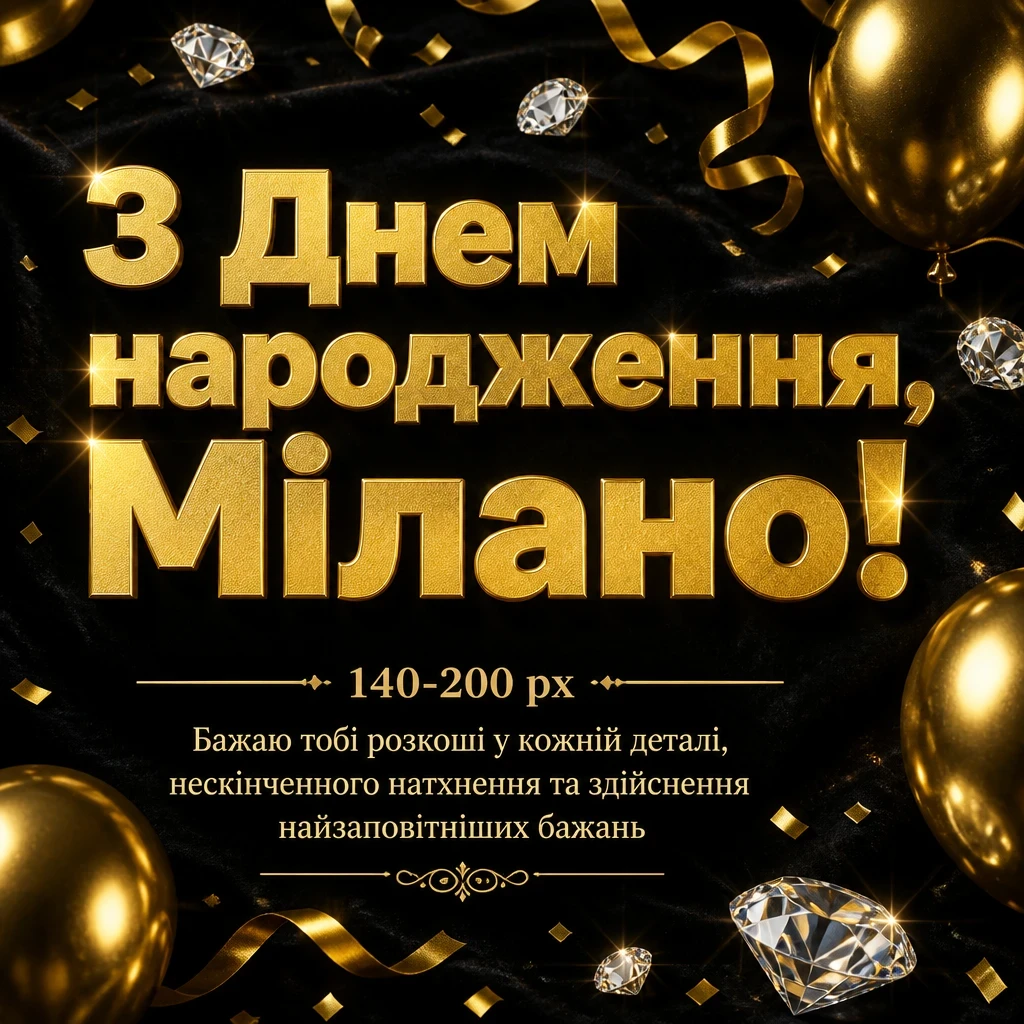 з днем народження мілана картинки