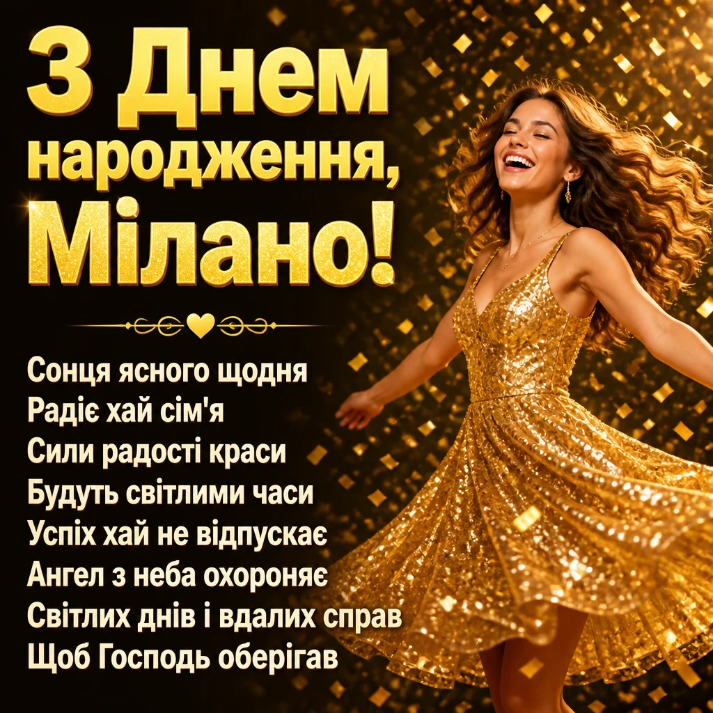 з днем народження мілана картинки