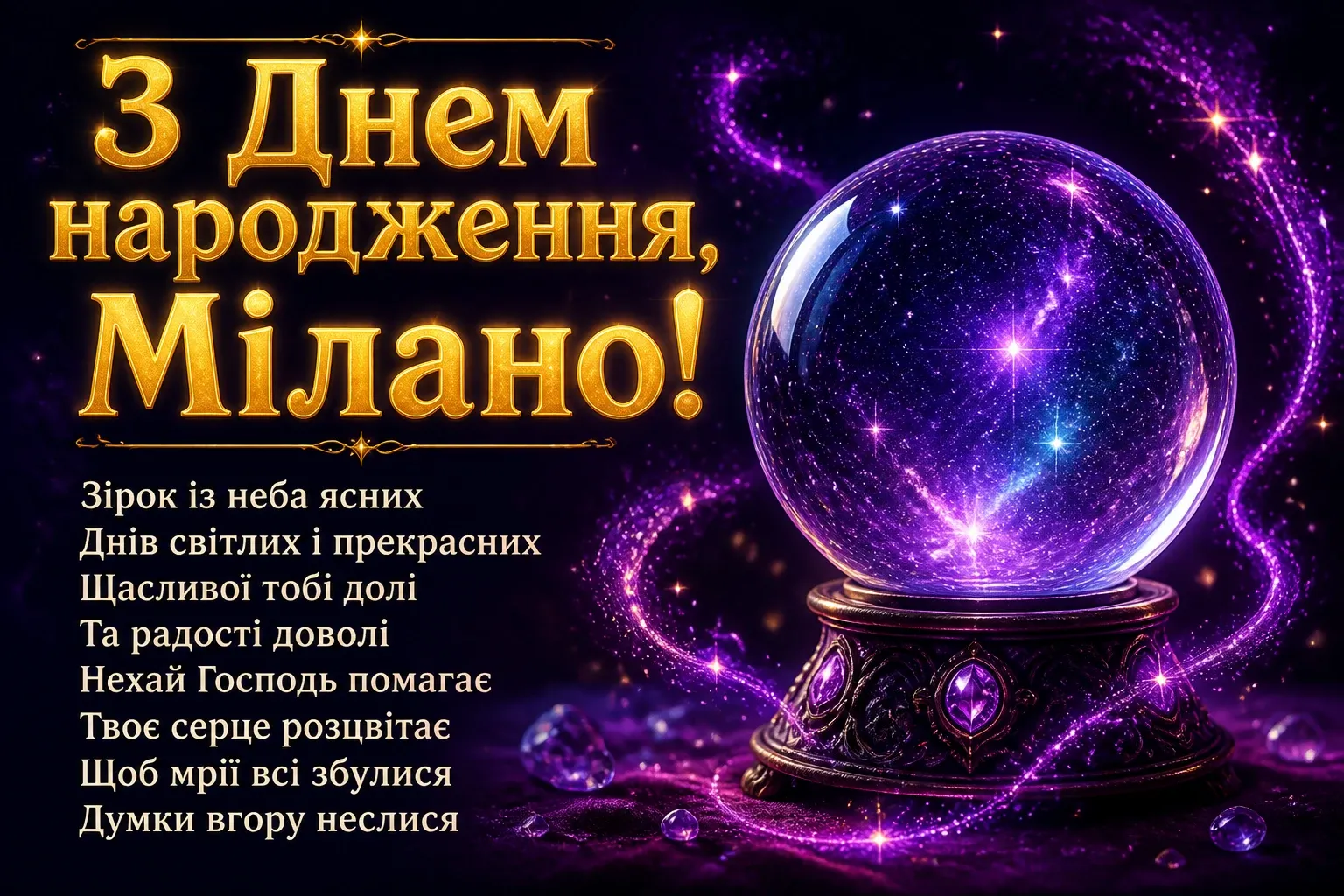 з днем народження мілана картинки