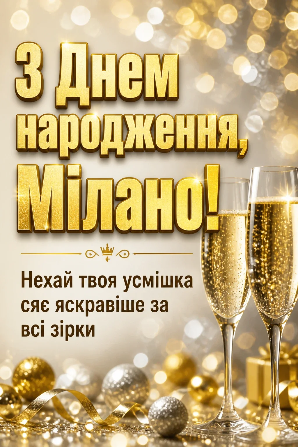 з днем народження мілана картинки