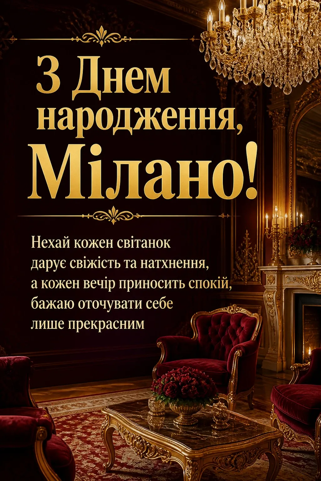 з днем народження мілана картинки