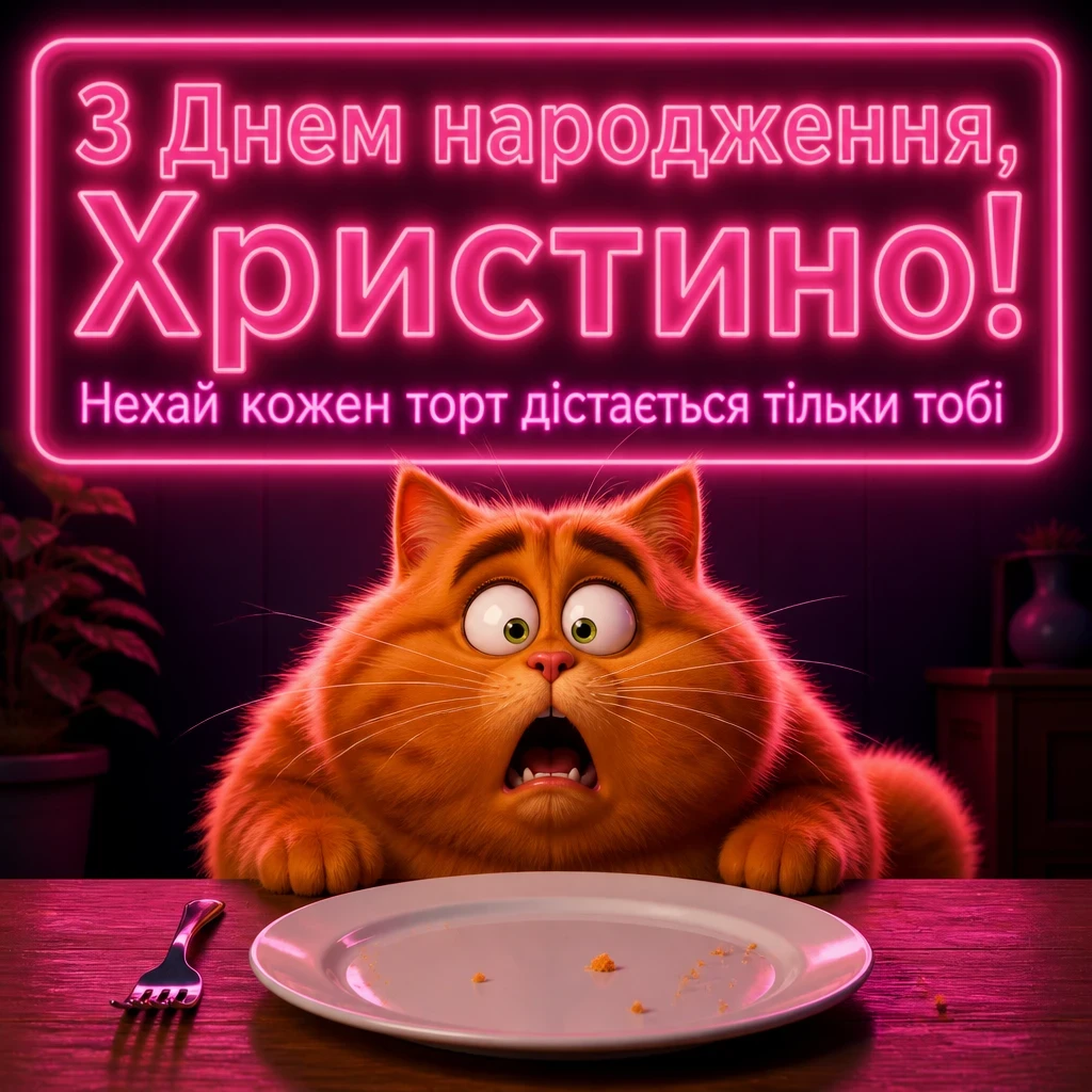 з днем народження христина картинки