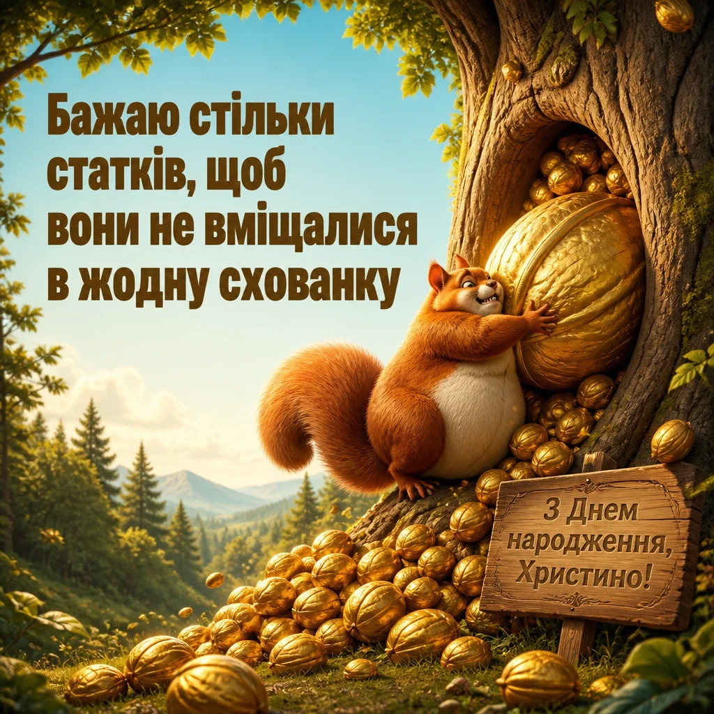з днем народження христина картинки