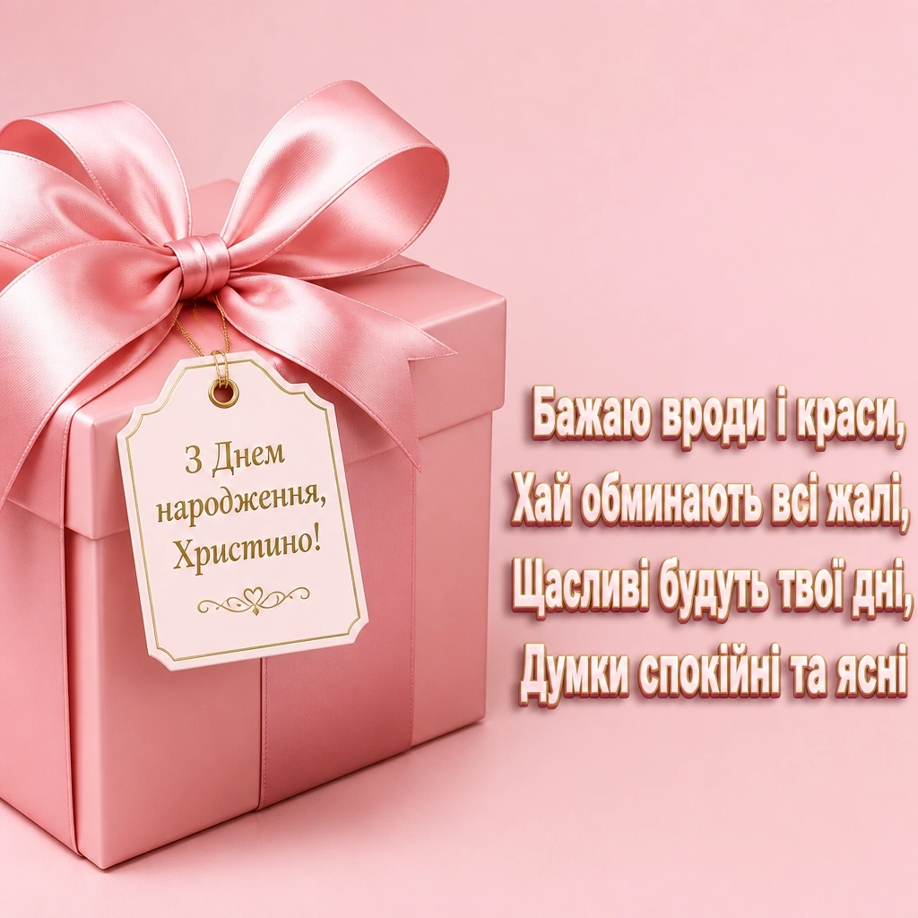 з днем народження христина картинки