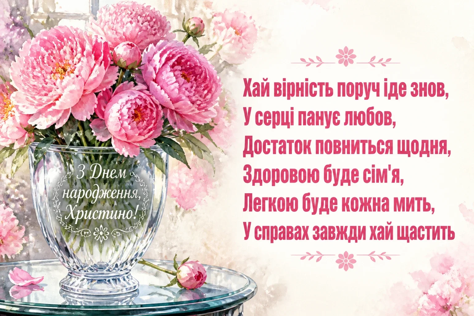 з днем народження христина картинки