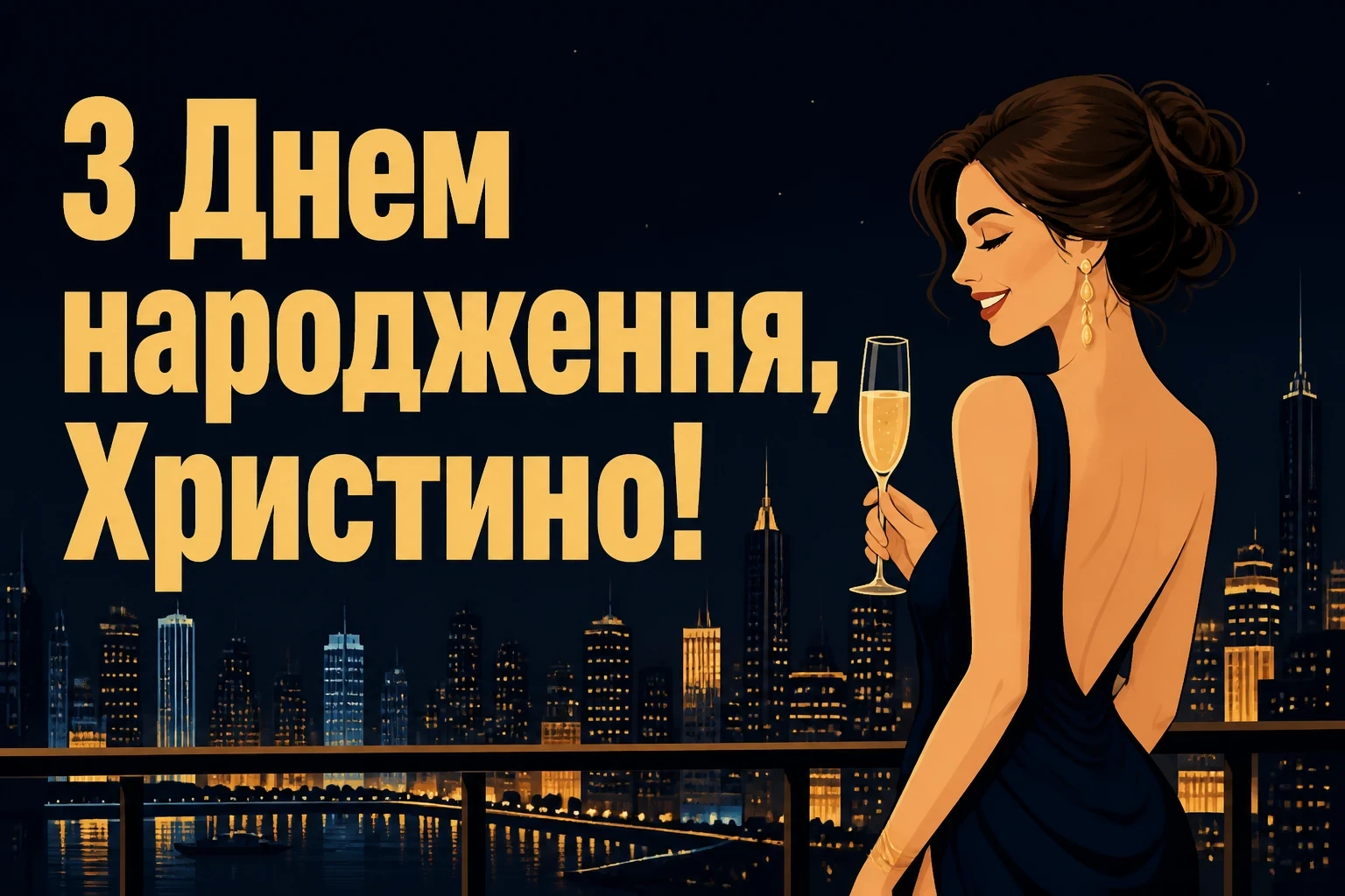 з днем народження христина картинки