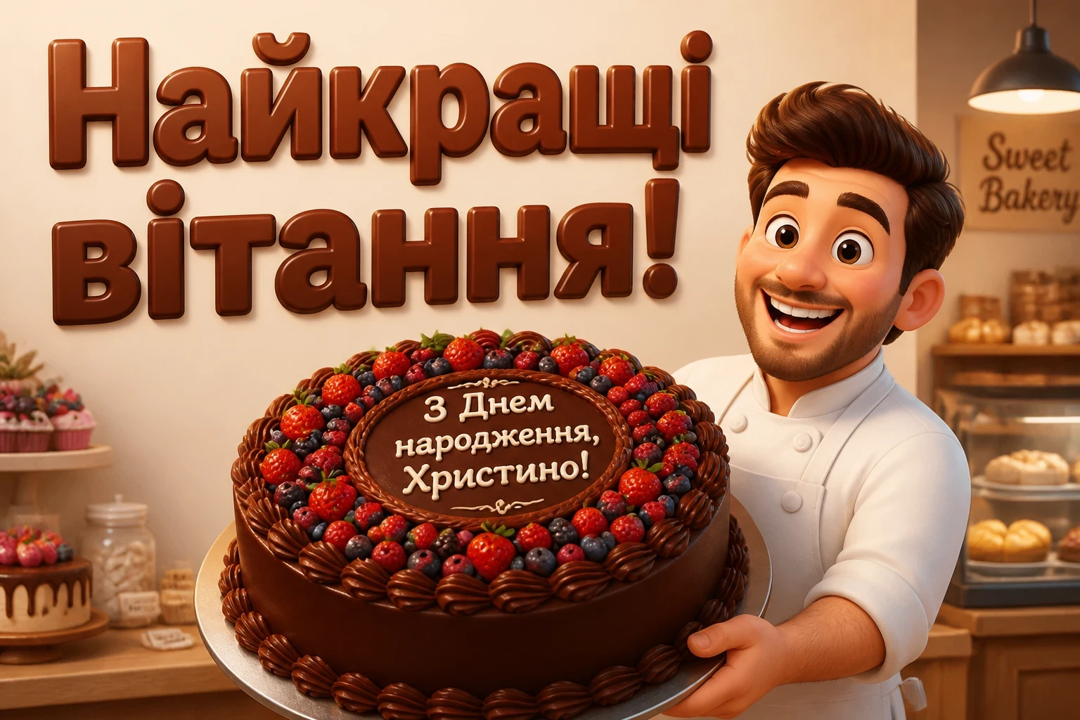 з днем народження христина картинки