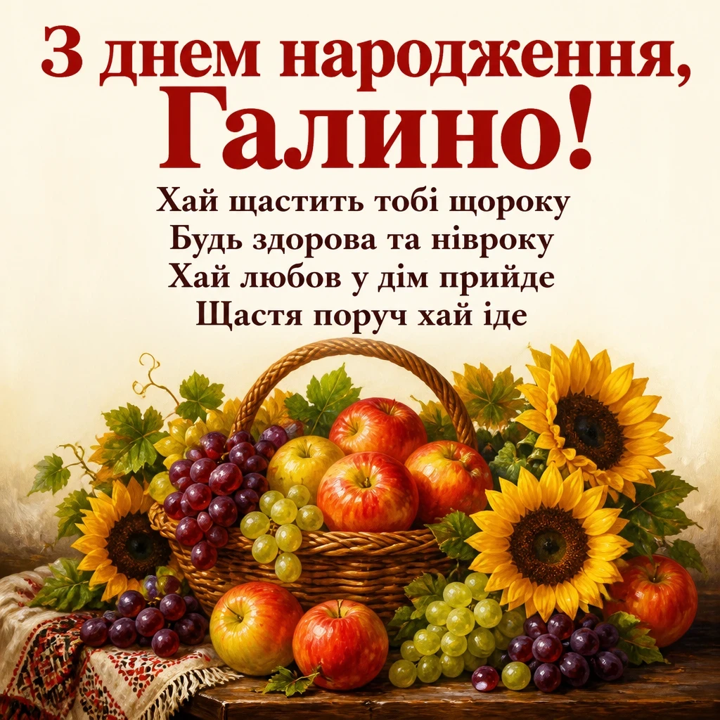 з днем народження галина картинки