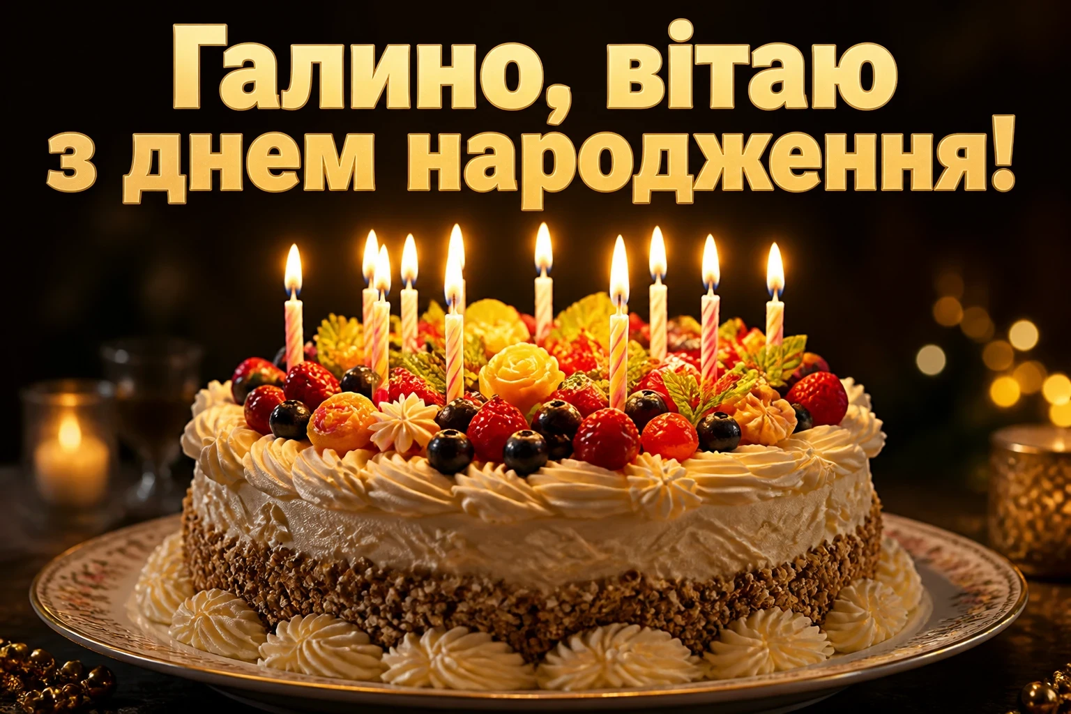 з днем народження галина картинки