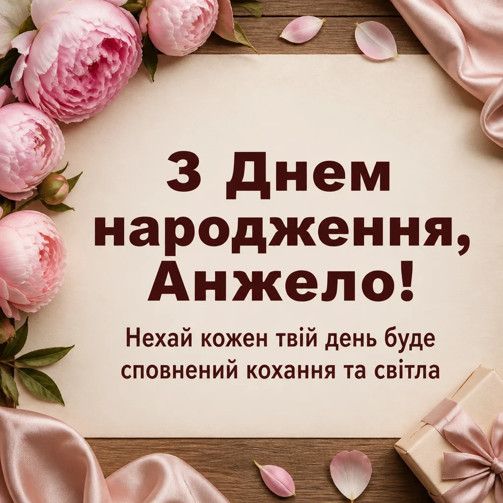 з днем народження анжела українською