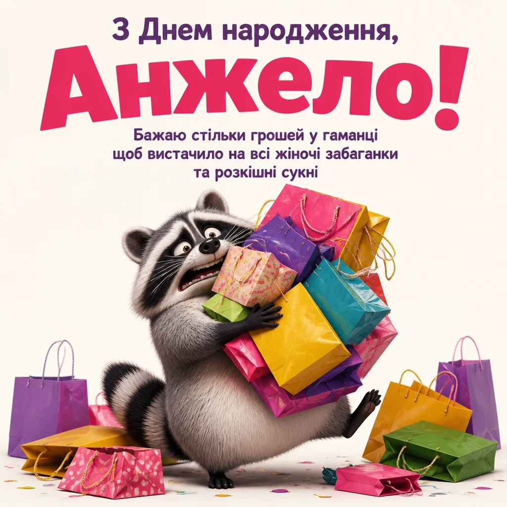 з днем народження анжела українською
