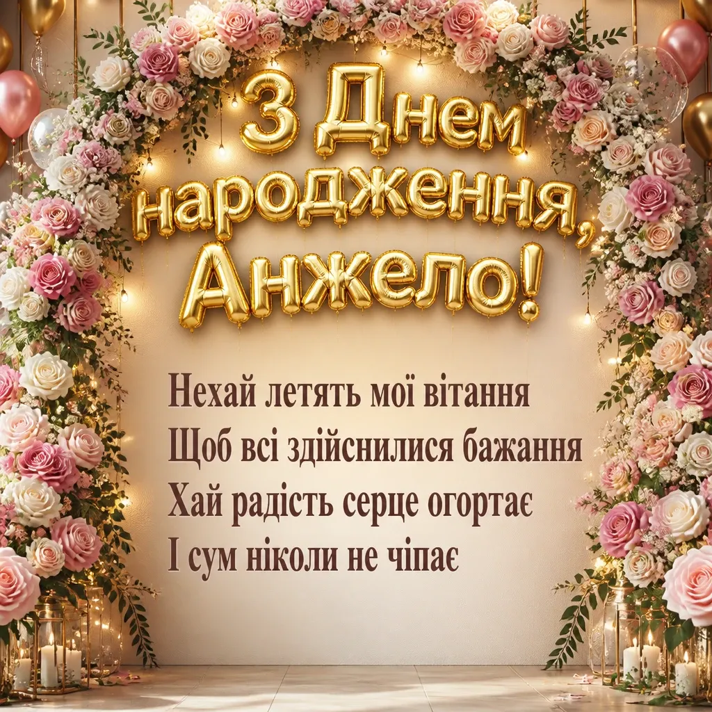 з днем народження анжела українською