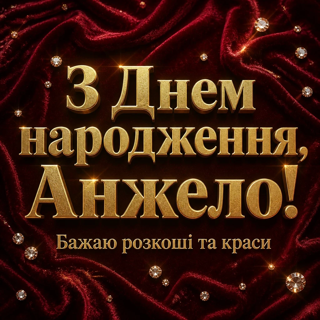 з днем народження анжела українською