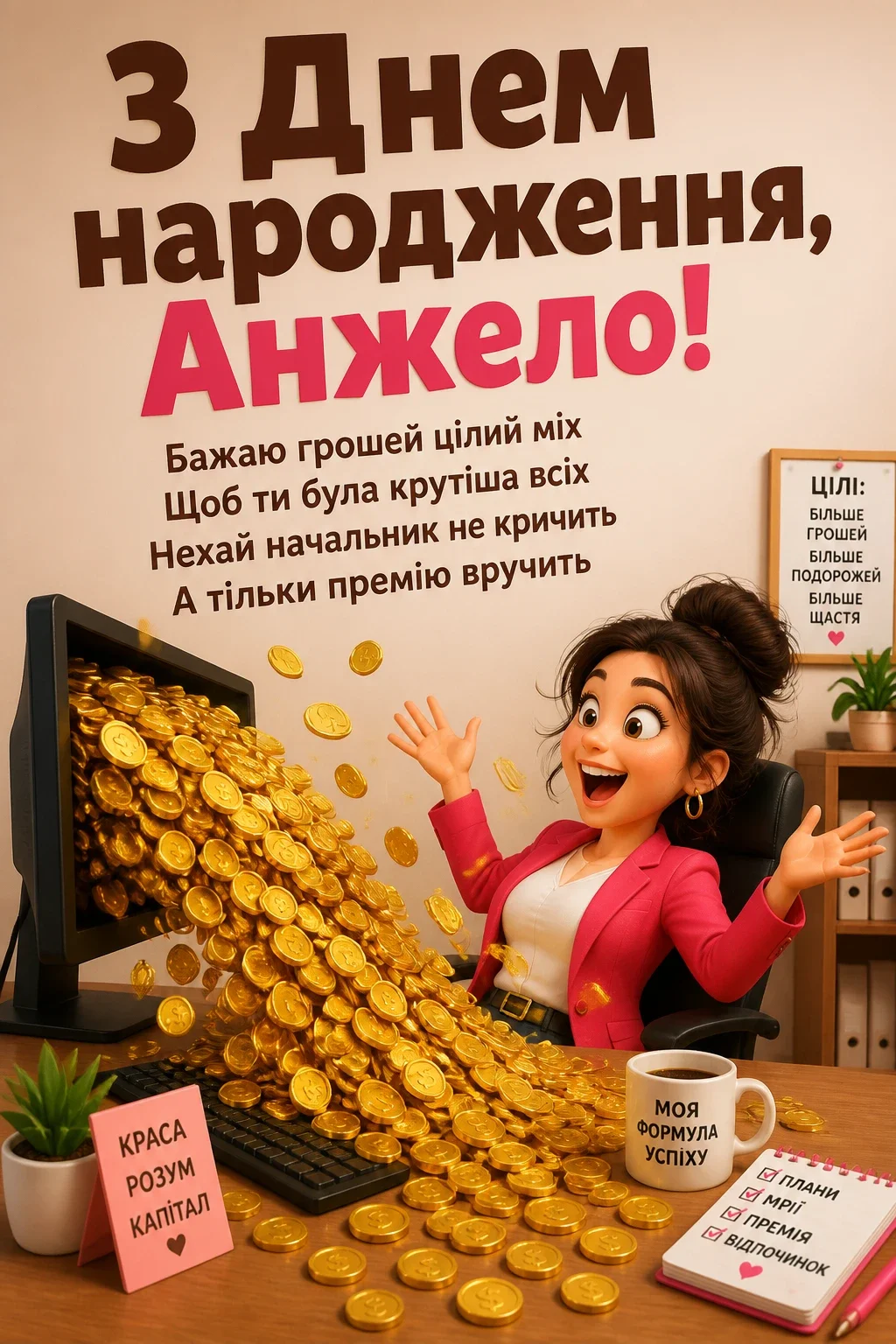 з днем народження анжела українською